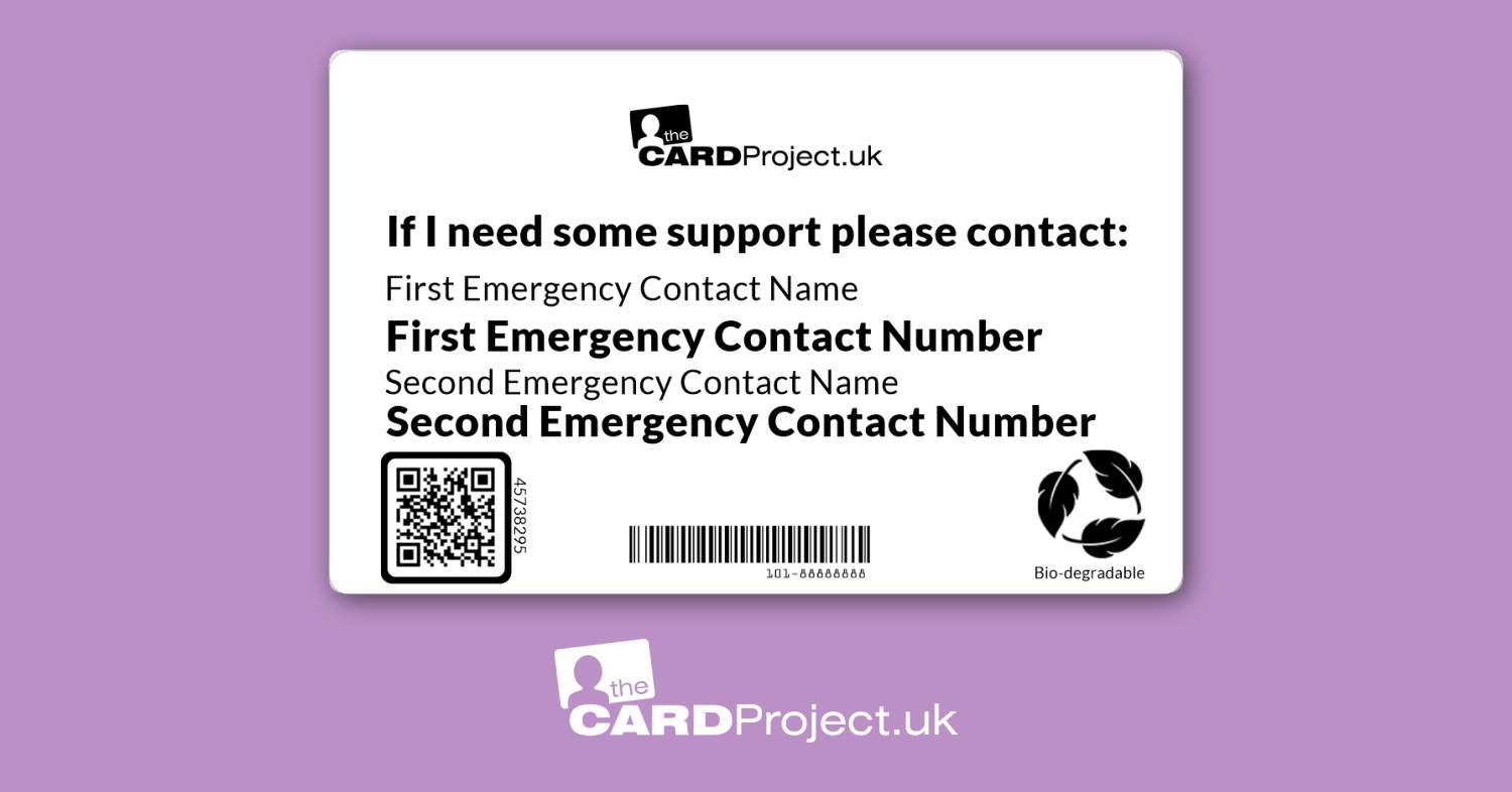 Dyslexia Mono Medical ID Card (REAR)